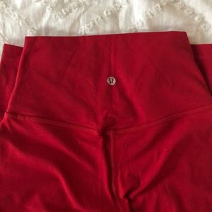 Red Lululemon align leggings